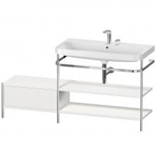 Duravit HP4848E3939 - Happy D.2 Plus C-Shaped Vanity Kit with Sink and Metal Console Nordic White