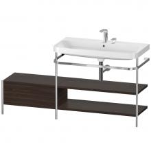 Duravit HP4848E6969 - Happy D.2 Plus C-Shaped Vanity Kit with Sink and Metal Console Walnut Brushed