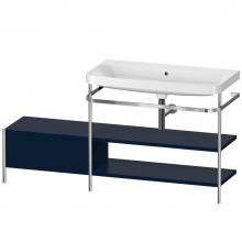 Duravit HP4848N9898 - Happy D.2 Plus C-Shaped Vanity Kit with Sink and Metal Console Midnight Blue