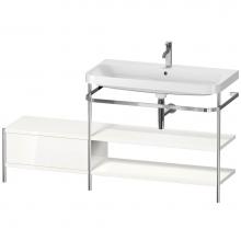 Duravit HP4848O2222 - Happy D.2 Plus C-Shaped Vanity Kit with Sink and Metal Console White