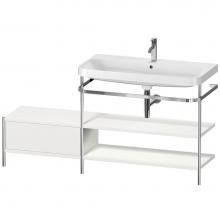 Duravit HP4848O3939 - Happy D.2 Plus C-Shaped Vanity Kit with Sink and Metal Console Nordic White