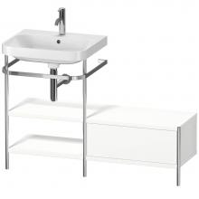 Duravit HP4850O3636 - Happy D.2 Plus C-Shaped Vanity Kit with Sink and Metal Console White