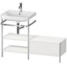 Duravit HP4850O3939 - Happy D.2 Plus C-Shaped Vanity Kit with Sink and Metal Console Nordic White