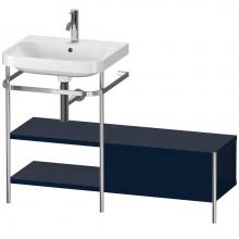 Duravit HP4850O9898 - Happy D.2 Plus C-Shaped Vanity Kit with Sink and Metal Console Midnight Blue