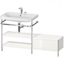 Duravit HP4852E2222 - Happy D.2 Plus C-Shaped Vanity Kit with Sink and Metal Console White