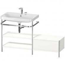 Duravit HP4852E3636 - Happy D.2 Plus C-Shaped Vanity Kit with Sink and Metal Console White