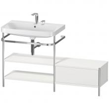 Duravit HP4852E3939 - Happy D.2 Plus C-Shaped Vanity Kit with Sink and Metal Console Nordic White