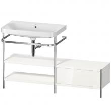 Duravit HP4852N2222 - Happy D.2 Plus C-Shaped Vanity Kit with Sink and Metal Console White