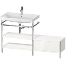 Duravit HP4852O2222 - Happy D.2 Plus C-Shaped Vanity Kit with Sink and Metal Console White