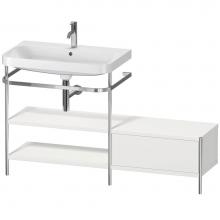 Duravit HP4852O3939 - Happy D.2 Plus C-Shaped Vanity Kit with Sink and Metal Console Nordic White