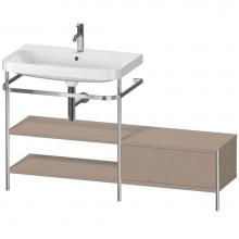 Duravit HP4852O7575 - Happy D.2 Plus C-Shaped Vanity Kit with Sink and Metal Console Linen