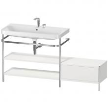 Duravit HP4853E3939 - Happy D.2 Plus C-Shaped Vanity Kit with Sink and Metal Console Nordic White