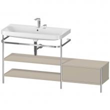 Duravit HP4853E6060 - Happy D.2 Plus C-Shaped Vanity Kit with Sink and Metal Console Taupe