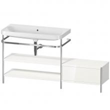 Duravit HP4853N2222 - Happy D.2 Plus C-Shaped Vanity Kit with Sink and Metal Console White