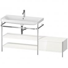 Duravit HP4853O2222 - Happy D.2 Plus C-Shaped Vanity Kit with Sink and Metal Console White