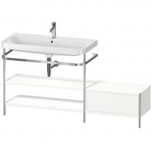 Duravit HP4853O3636 - Happy D.2 Plus C-Shaped Vanity Kit with Sink and Metal Console White