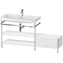 Duravit HP4853O3939 - Happy D.2 Plus C-Shaped Vanity Kit with Sink and Metal Console Nordic White