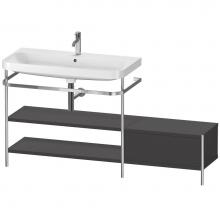 Duravit HP4853O8080 - Happy D.2 Plus C-Shaped Vanity Kit with Sink and Metal Console Graphite