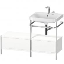 Duravit HP4855E3636 - Happy D.2 Plus C-Shaped Vanity Kit with Sink and Metal Console White