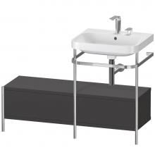 Duravit HP4855E8080 - Happy D.2 Plus C-Shaped Vanity Kit with Sink and Metal Console Graphite