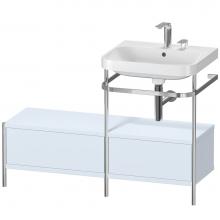 Duravit HP4855E9797 - Duravit Happy D.2 Plus C-Shaped Vanity Kit with Sink and Metal Console Light Blue