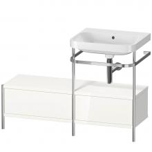 Duravit HP4855N2222 - Happy D.2 Plus C-Shaped Vanity Kit with Sink and Metal Console White