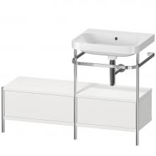 Duravit HP4855N3939 - Happy D.2 Plus C-Shaped Vanity Kit with Sink and Metal Console Nordic White