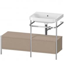 Duravit HP4855N7575 - Happy D.2 Plus C-Shaped Vanity Kit with Sink and Metal Console Linen