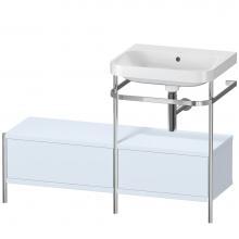 Duravit HP4855N9797 - Duravit Happy D.2 Plus C-Shaped Vanity Kit with Sink and Metal Console Light Blue