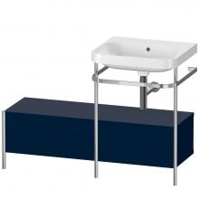 Duravit HP4855N9898 - Happy D.2 Plus C-Shaped Vanity Kit with Sink and Metal Console Midnight Blue