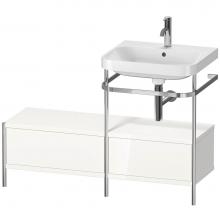 Duravit HP4855O2222 - Happy D.2 Plus C-Shaped Vanity Kit with Sink and Metal Console White