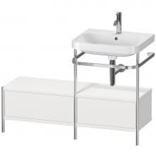 Duravit HP4855O3939 - Happy D.2 Plus C-Shaped Vanity Kit with Sink and Metal Console Nordic White