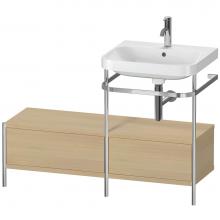 Duravit HP4855O7171 - Happy D.2 Plus C-Shaped Vanity Kit with Sink and Metal Console Mediterranean Oak