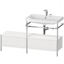 Duravit HP4857E3939 - Happy D.2 Plus C-Shaped Vanity Kit with Sink and Metal Console Nordic White