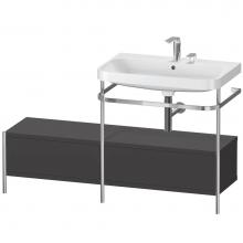 Duravit HP4857E8080 - Happy D.2 Plus C-Shaped Vanity Kit with Sink and Metal Console Graphite