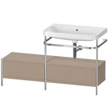 Duravit HP4857N7575 - Happy D.2 Plus C-Shaped Vanity Kit with Sink and Metal Console Linen