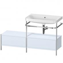 Duravit HP4857N9797 - Duravit Happy D.2 Plus C-Shaped Vanity Kit with Sink and Metal Console Light Blue