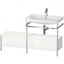 Duravit HP4857O2222 - Happy D.2 Plus C-Shaped Vanity Kit with Sink and Metal Console White