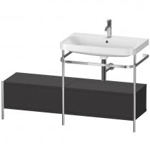 Duravit HP4857O8080 - Happy D.2 Plus C-Shaped Vanity Kit with Sink and Metal Console Graphite