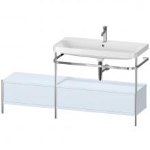 Duravit HP4858O9797 - Duravit Happy D.2 Plus C-Shaped Vanity Kit with Sink and Metal Console Light Blue