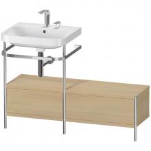 Duravit HP4860E7171 - Happy D.2 Plus C-Shaped Vanity Kit with Sink and Metal Console Mediterranean Oak