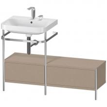 Duravit HP4860E7575 - Happy D.2 Plus C-Shaped Vanity Kit with Sink and Metal Console Linen