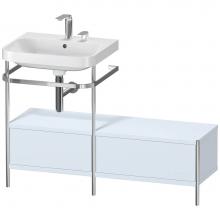 Duravit HP4860E9797 - Duravit Happy D.2 Plus C-Shaped Vanity Kit with Sink and Metal Console Light Blue