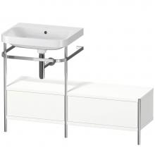 Duravit HP4860N3636 - Happy D.2 Plus C-Shaped Vanity Kit with Sink and Metal Console White