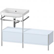 Duravit HP4860N9797 - Duravit Happy D.2 Plus C-Shaped Vanity Kit with Sink and Metal Console Light Blue