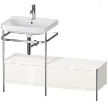 Duravit HP4860O2222 - Happy D.2 Plus C-Shaped Vanity Kit with Sink and Metal Console White