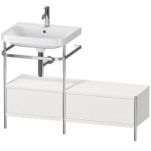 Duravit HP4860O3939 - Happy D.2 Plus C-Shaped Vanity Kit with Sink and Metal Console Nordic White