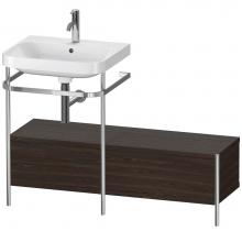 Duravit HP4860O6969 - Happy D.2 Plus C-Shaped Vanity Kit with Sink and Metal Console Walnut Brushed