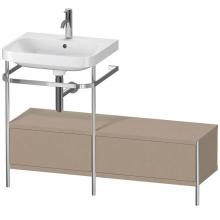 Duravit HP4860O7575 - Happy D.2 Plus C-Shaped Vanity Kit with Sink and Metal Console Linen