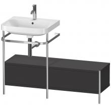 Duravit HP4860O8080 - Happy D.2 Plus C-Shaped Vanity Kit with Sink and Metal Console Graphite